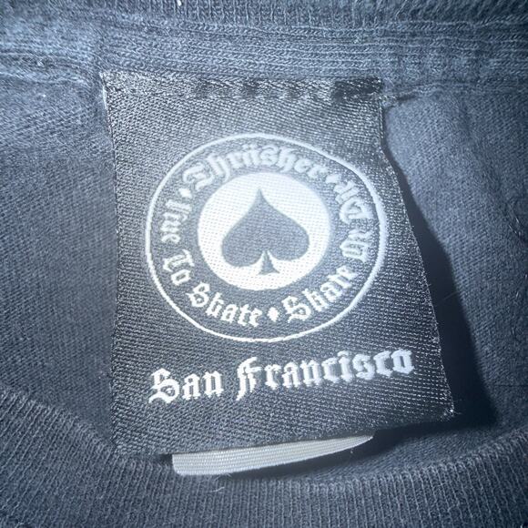 Thrasher Flame Logo T-Shirt Black San Francisco (Authentic Skate Tee) - Picture 4 of 6